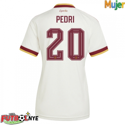 Camiseta España Pedri Gonzalez #20 Visitante Equipación para mujer Mundial 2026 manga corta